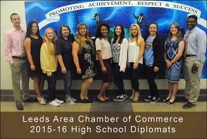 The Leeds Area Chamber of Commerce provides a High School Diplomat Program for outstanding students who would like to participate | 205.699.5001