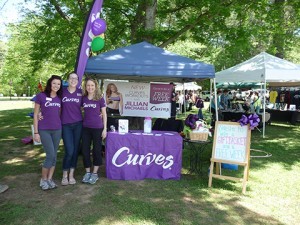 Julie Ferrell with Curves September Business Spotlight chosen by Leeds Area Chamber of Commerce. Curves provides cutting-edge workouts for strength & weight loss
