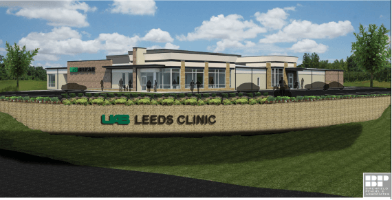 BIRMINGHAM, Ala. – UAB Medicine will open a $5 million, 17,000-square-foot UAB Medicine-Leeds clinic in the summer of 2015. The internal medicine and pediatric facility, which will be located off Rex Lake Road at Interstate 20’s Exit