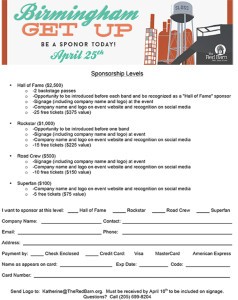 The Red Barn Sponsorship Opportunities-April 25, 2015 Sloss Furnaces currently seeking sponsors for. Birmingham Get Up is a concert fundraising event