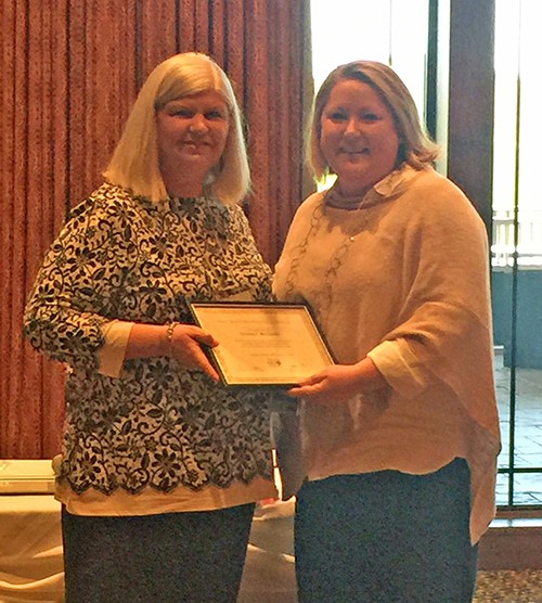 Leeds Area Chamber Executive Director was recognized by Chamber of Commerce Association of Alabama-Sandra McGuire received Distinguished Service Award for