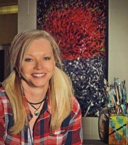 Sandy Launius Mann is the Leeds Arts Council’s featured artist in January. The public is invited to the opening reception on January 7, 2018, 1:30-3:30 pm, to view her delightful paintings. Admission is free.