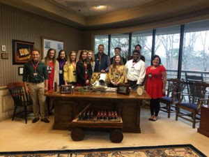LACC Diplomats Tour Chick-Fil-A Headquarters Atlanta: Sam Purkey, Nicole Armstrong, Shelby Truitt, Pressley Anderson, Haley Powers, Katherine Rice, Scott Robinson, Dalton Cates, Jen Ryan, Zane Duke, Camel Looney & Christina Clark