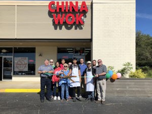 Leeds Area Chamber of Commerce and the City of Leeds performed a ribbon cutting at the new China Wok Leeds this morning. Their restaurant is brand new and