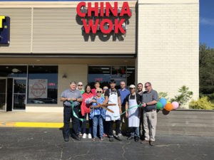 Leeds Area Chamber of Commerce and the City of Leeds performed a ribbon cutting at the new China Wok Leeds this morning. Their restaurant is brand new and