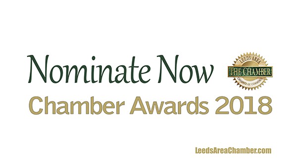 Chamber Awards 2018 | Qualifications for awards for business, non-profit, first responder, volunteer and youth volunteer for Leeds Area Chamber of Commerce