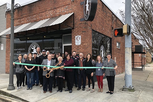 Three Earred Rabbit Ribbon Cutting | City of Leeds & Leeds Area Chamber of Commerce cut the ribbon today at this new reataurant in historic downtown Leeds