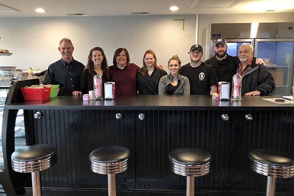 Three Earred Rabbit Ribbon Cutting | City of Leeds & Leeds Area Chamber of Commerce cut the ribbon today at this new reataurant in historic downtown Leeds