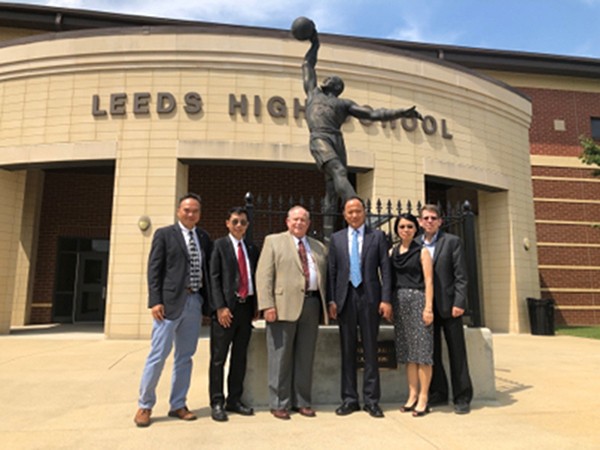 Leeds was one of the first stops in Alabama for a group from the China Council for the Promotion of International Trade based in Arlington, VA. This was the