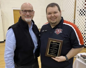 Leeds Area Chamber of Commerce Gold Sponsor Revocation Radio L-R: Immediate Past President Brad Pool and Anthony Baumann