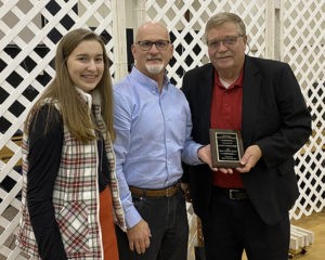 Leeds Area Chamber of Commerce Silver Sponsor Leeds Water Works L-R: Chamber Diplomat Robyn Blakey, Immediate Past President Brad Pool, LWWB Bill Morris
