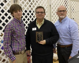 Leeds Area Chamber of Commerce Bronze Sponsor Windstream L-R: Chamber Diplomat Cade Benton, Chris Savage and Immediate Past President Brad Pool