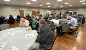 Karen Moore, accountant with Pearce, Bevill, Leesburg, Moore, P.C., presented Tax Law Changes with the SECURE Act at the Leeds Area Chamber of Commerce February luncheon. 