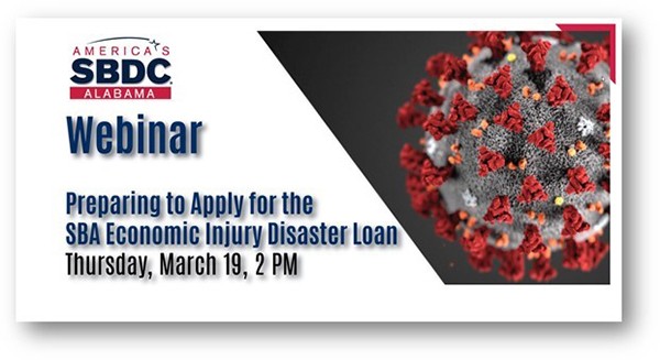 SBA Economic Injury Disaster Loan Webinar | Please be aware if you are a local small business of the webinar this afternoon, where you can learn about the 
