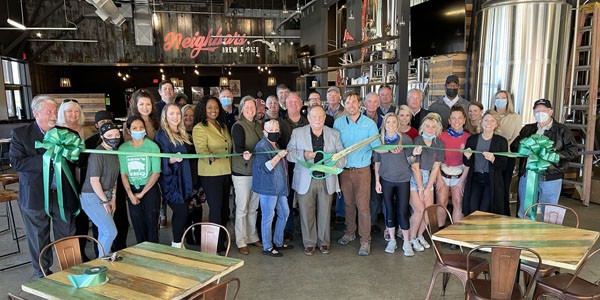 City of Leeds & Leeds Area Chamber of Commerce conducted a ribbon cutting to celebrate Grand Opening of Neighbors Brew & Pies / Saw's BBQ.