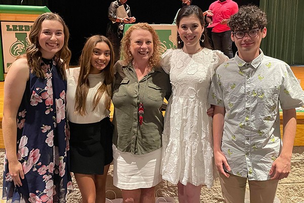 At the Leeds High School Awards event on Sunday, Ivan and Emma were presented with $500 scholarships from Leeds Area Chamber of Commerce along with three additional senior diplomats, Ana Arguello, Robyn Blakey and Natalie Sandoval, who served this school year in the Chamber Diplomat Program.