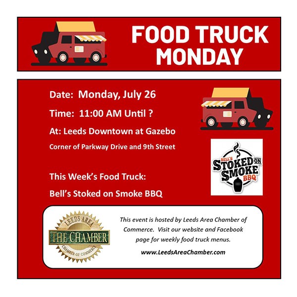 Food Truck Monday July 26 - Leeds Area Chamber of Commerce