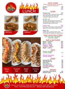 Food Truck Monday October 18 with Wasabi Juan and October 25 with Satay n Roll. Check out their menus & plan lunch downtown Leeds near gazebo