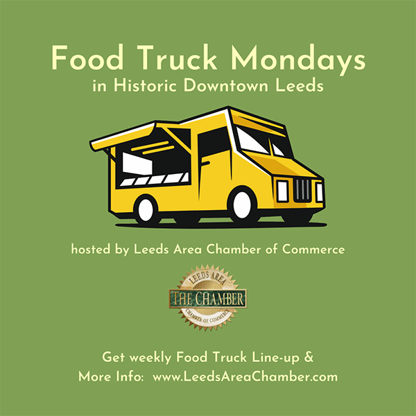 Leeds Food Truck Monday Lineup April 11 hosted by Leeds Area Chamber of Commerce - Cousins Lobster Main & Cricket's Sweets & Treats