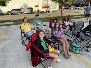 Leeds Area Chamber of Commerce, Leeds Redevelopment Authority along with Leeds Jane Culbreth Library launched the first 1st Friday Outdoor Family Movie Night