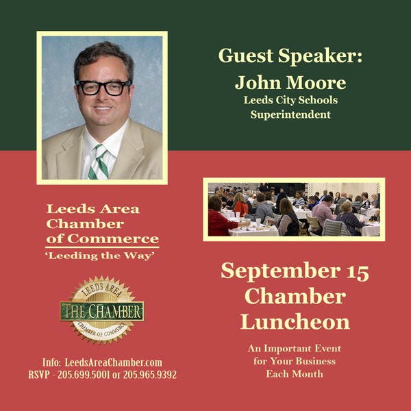 RSVP now for our September Chamber Luncheon at 11:45 am on Thursday, September 15 at LFUMC Family Life Center with Guest Speaker, John Moore,