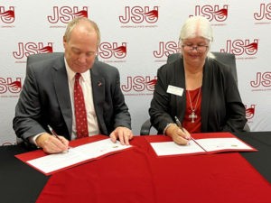 Leeds Area Chamber Signs Partnership with Jacksonville State University to provide educational opportunities to its members for a 20 percent