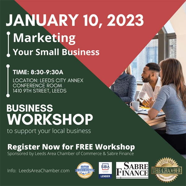 January Workshop - Marketing | REGISTER NOW for this FREE Business Workshop “Marketing Your Small Business” Tuesday, January 10 at 8:30 am. 
