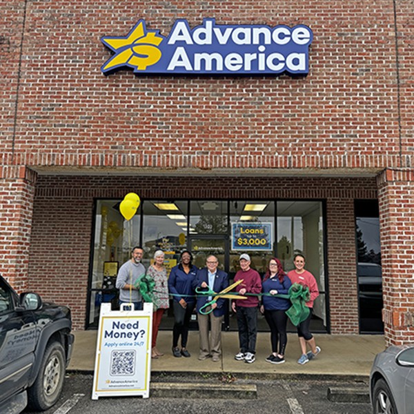Leeds Area Chamber of Commerce and the City of Leeds held a ribbon cutting at Advance America Leeds on Friday. Mayor David Miller cut the