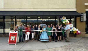 Southern Magnolia Gallery ribbon cutting with City of Leeds Leeds Mayor David Miller, Leeds Area Chamber of Commerce board members, artists,