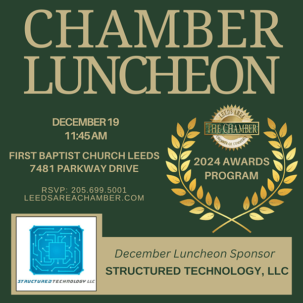 RSVP Now for Chamber Awards Luncheon 2024 | Awards will be presented at the Annual Awards Luncheon at 11:45 am on Thursday, December 19, 2024