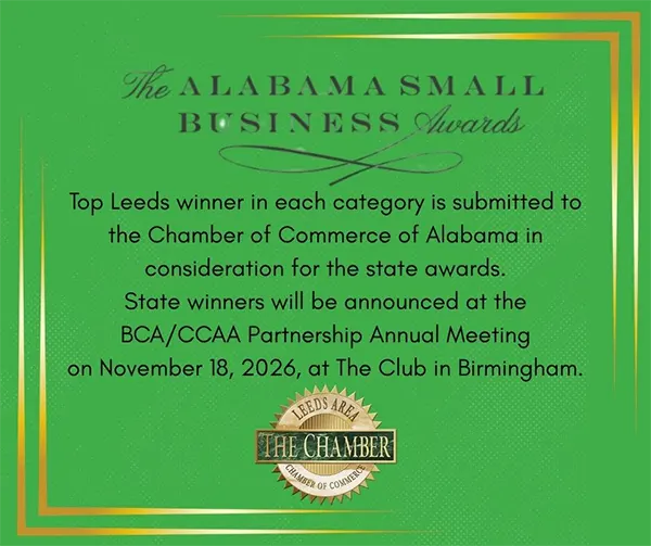 Could Your Business Be a 2026 Leeds Small Business of the Year | Leeds Area Chamber of Commerce is now accepting nominations for the 2026